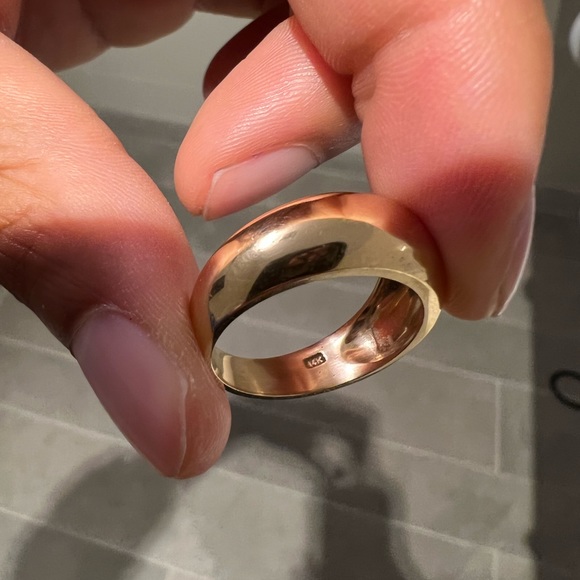 DOME RING- ANINE BING - SOLID 14K YELLOW GOLD - Picture 7 of 8